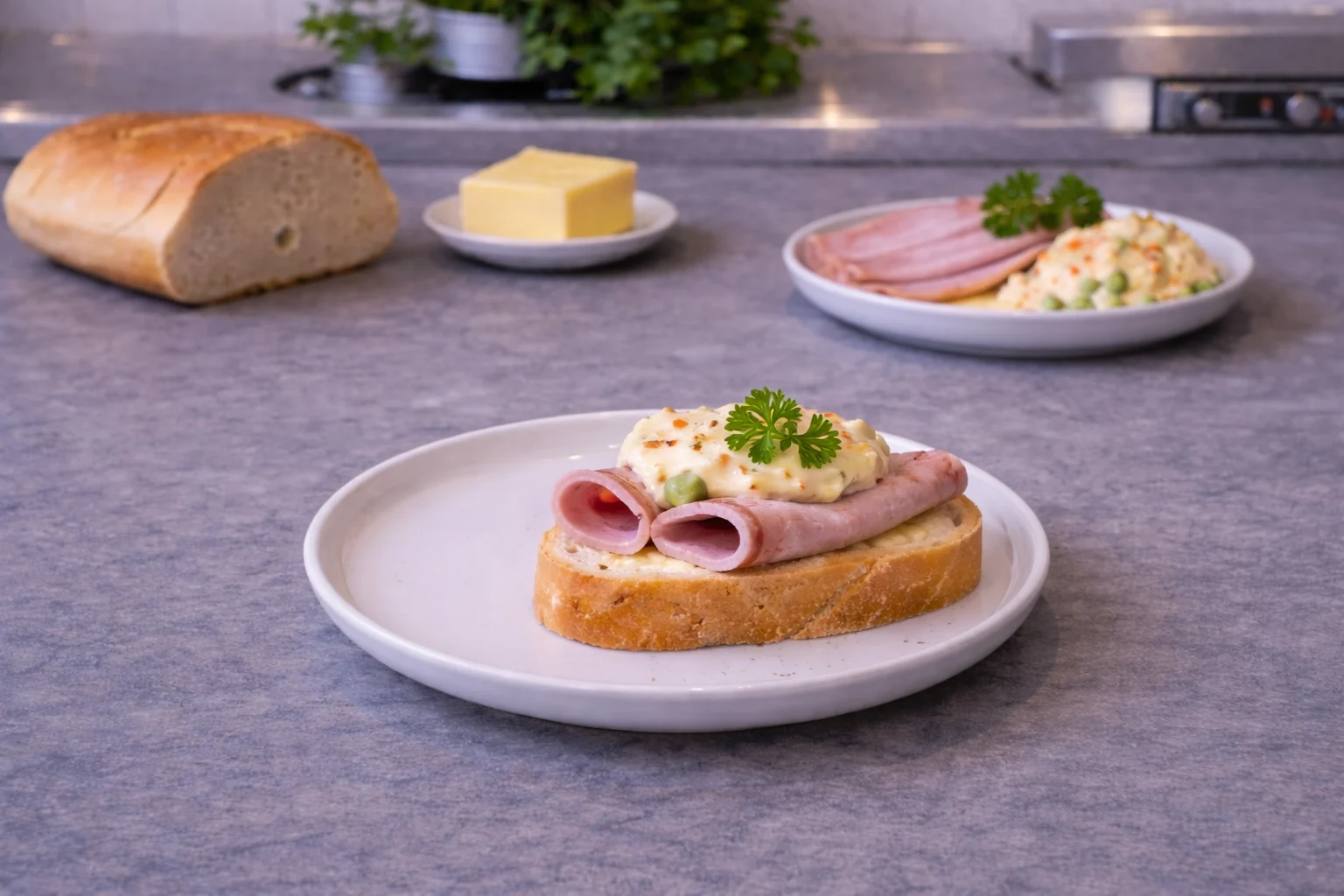 Franskbrød med pålæg