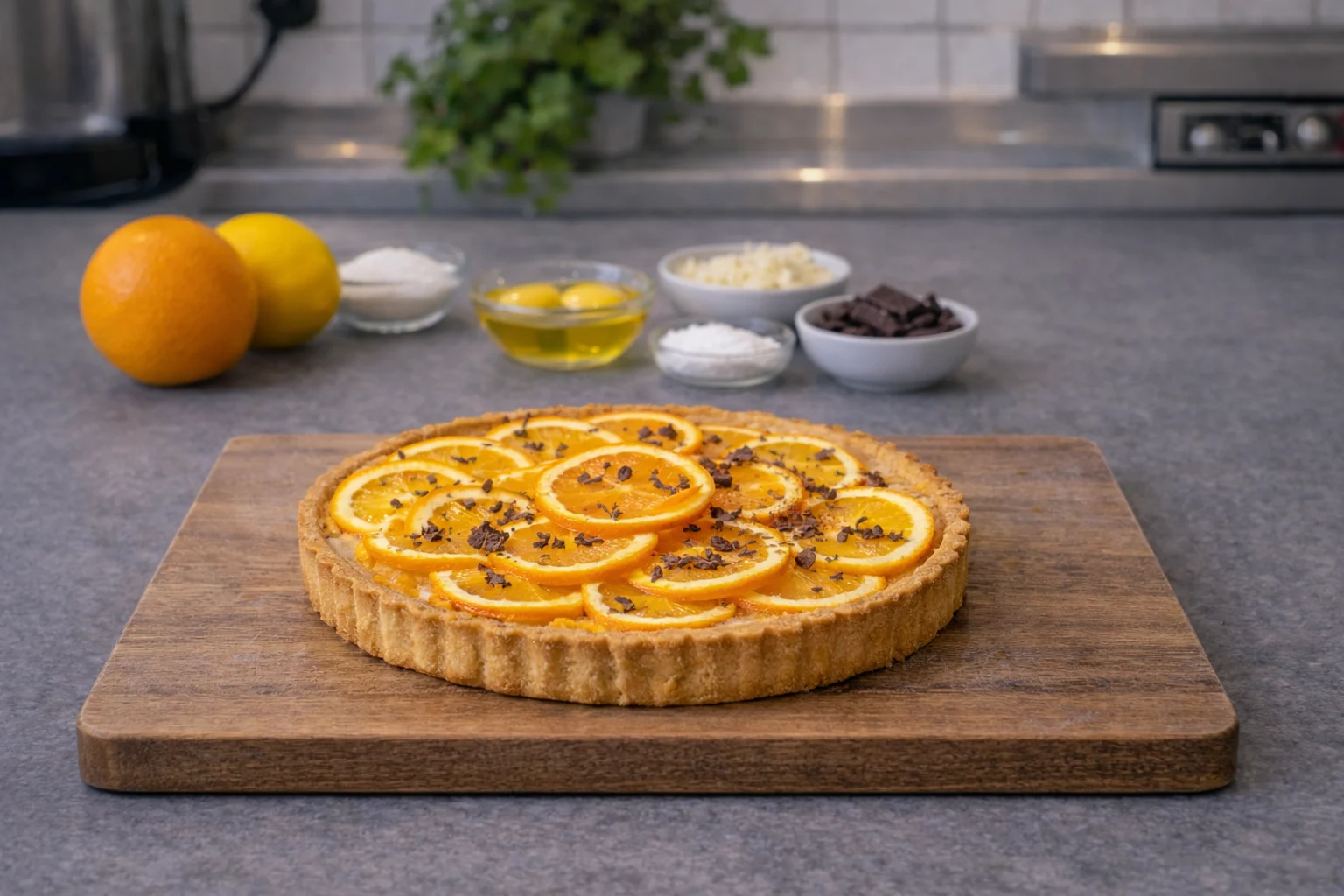 Appelsin mazarin tærte Appelsin mazarin tærte