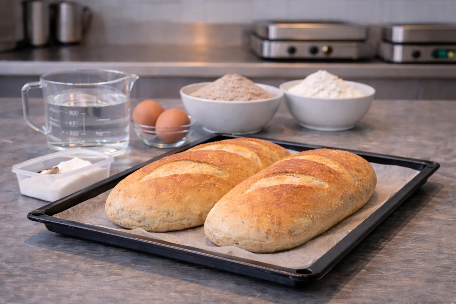 Brød med blød skorbe Brød med blød skorbe