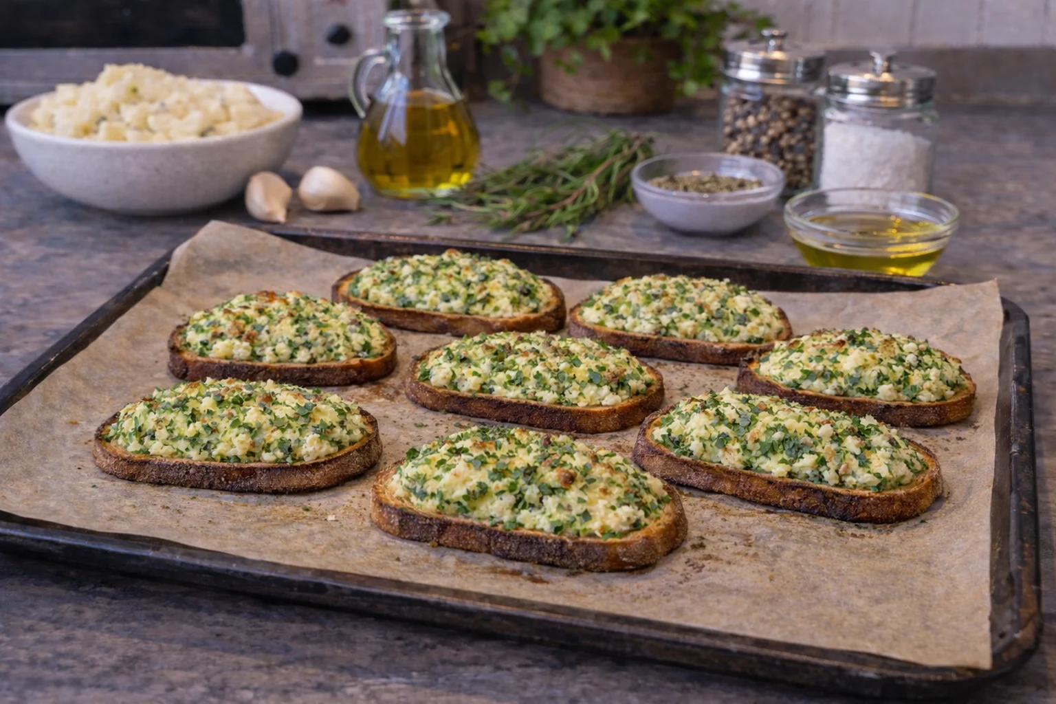 Grillede urtebrød
