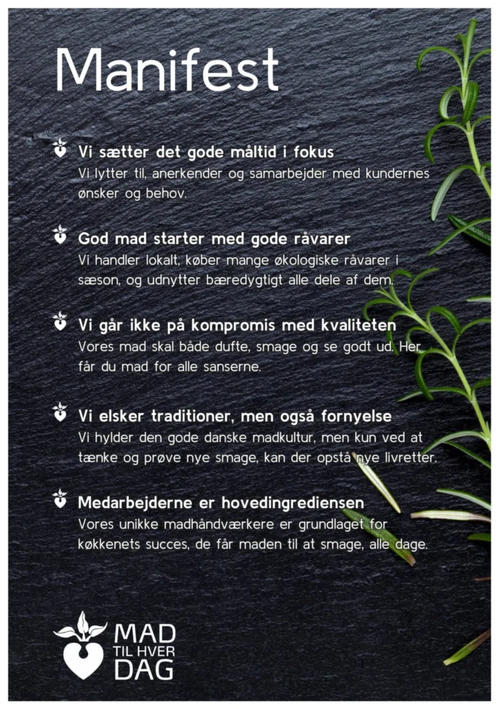 MAD til hver DAGs Manifest